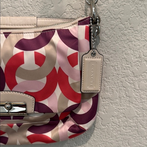 Coach Pink and Purple Patterned Crossbody Bag NWT - Picture 2 of 13